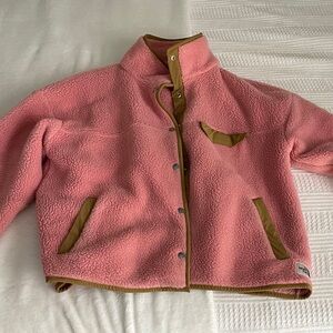 The North Face Pink and Tan Fleece Jacket
